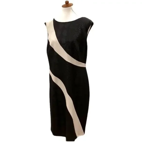 Adrianna Papell Dress 18W Plus Size Classic Cocktail Dress Sheath Semi Formal